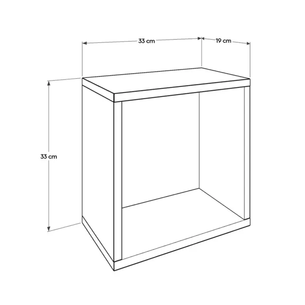 Kalune Design Nástenná polička RAF 33x33 cm biela