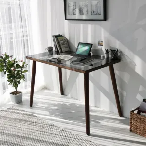Kalune Design Písací stôl COZY z masívu orech/sklo