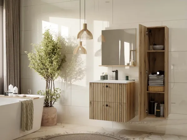 TP Living Závesná skrinka pod umývadlo TIGO 2S 60 cm dub evoke