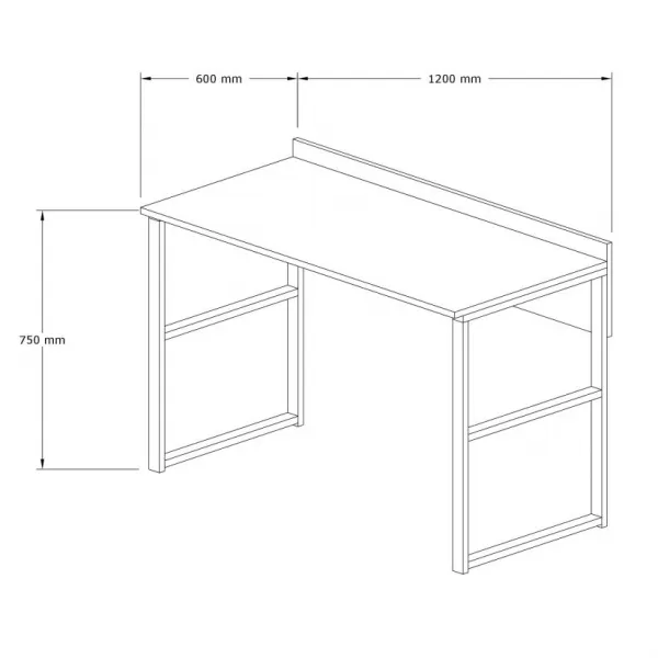 Kalune Design Psací stůl DEHA černý/dub přírodní