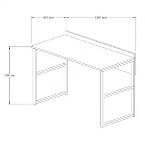 Kalune Design Psací stůl DEHA černý/dub přírodní