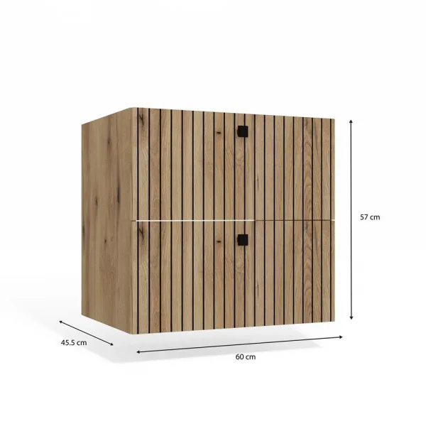 TP Living Závesná skrinka pod umývadlo TIGO 2S 60 cm dub evoke