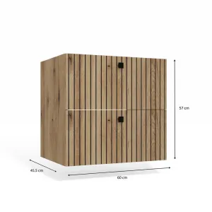 TP Living Závesná skrinka pod umývadlo TIGO 2S 60 cm dub evoke