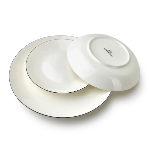 Affekdesign Súprava 18 ks tanierov LEA SIMPLE biela