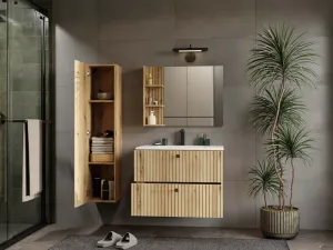 TP Living Závesná skrinka pod umývadlo TIGO 2S 80 cm dub evoke