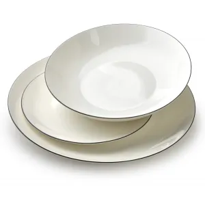 Affekdesign Súprava 18 ks tanierov LEA SIMPLE biela