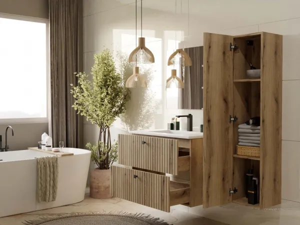 TP Living Závesná skrinka pod umývadlo TIGO 2S 80 cm dub evoke