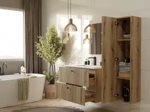 TP Living Závesná skrinka pod umývadlo TIGO 2S 80 cm dub evoke