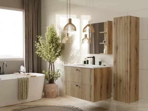 TP Living Závesná skrinka pod umývadlo TIGO 2S 80 cm dub evoke