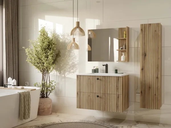 TP Living Závesná skrinka pod umývadlo TIGO 2S 80 cm dub evoke