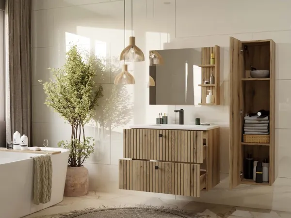 TP Living Závesná skrinka pod umývadlo TIGO 2S 80 cm dub evoke