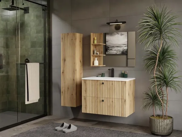 TP Living Závesná skrinka pod umývadlo TIGO 2S 80 cm dub evoke