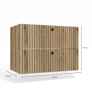 TP Living Závesná skrinka pod umývadlo TIGO 2S 80 cm dub evoke