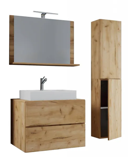 VCM 4dílná koupelnová sestava Lendas M 60 cm, dub medový