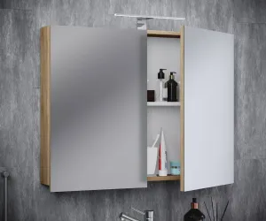VCM Zrcadlová skříňka 60cm VCB 1, dub sonoma