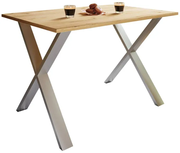 VCM Jídelní stůl Xona 80x80 X-nohy, dub medový