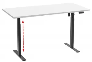 VCM Výškově nastavitelný stůl E-Lona 140x80, bílý