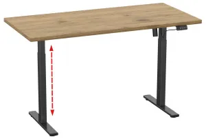 VCM Výškově nastavitelný stůl E-Lona 110x80, dub medový