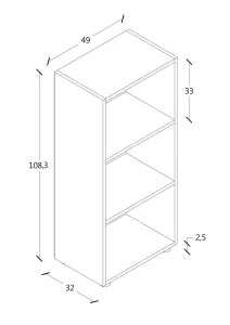 Regál na šanóny Ulas š: 49 cm, biely