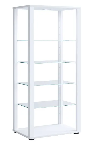 VCM Stojací vitrína Glasol IV, bílá