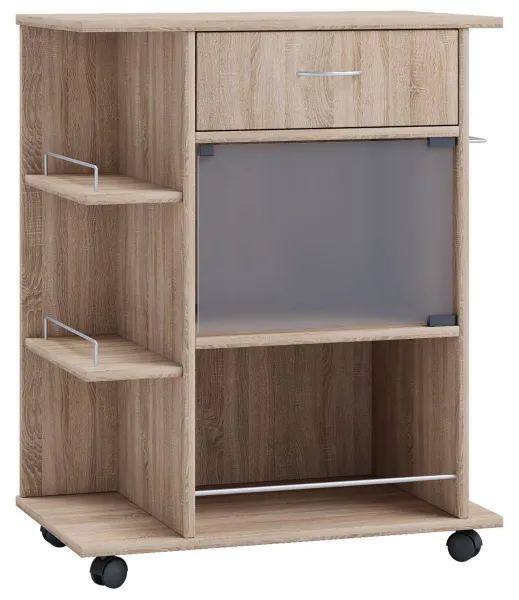 VCM Kuchyňský vozík Pocis, dub sonoma