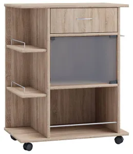 VCM Kuchyňský vozík Pocis, dub sonoma