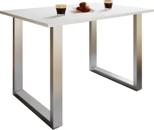 VCM Jídelní stůl Xona 140x50 U-nohy, bílý