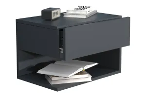 VCM Noční stolek Usal XL 45, antracitový