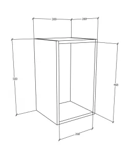 Regál Arila š: 50 cm, biela