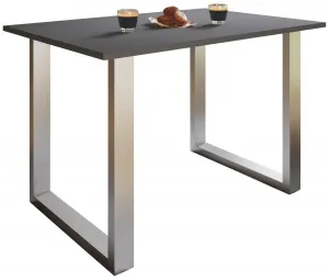 VCM Jídelní stůl Xona 140x50 U-nohy, antracit