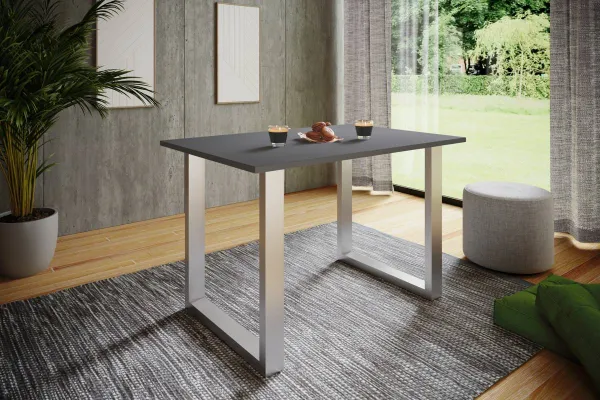 VCM Jídelní stůl Xona 140x50 U-nohy, antracit
