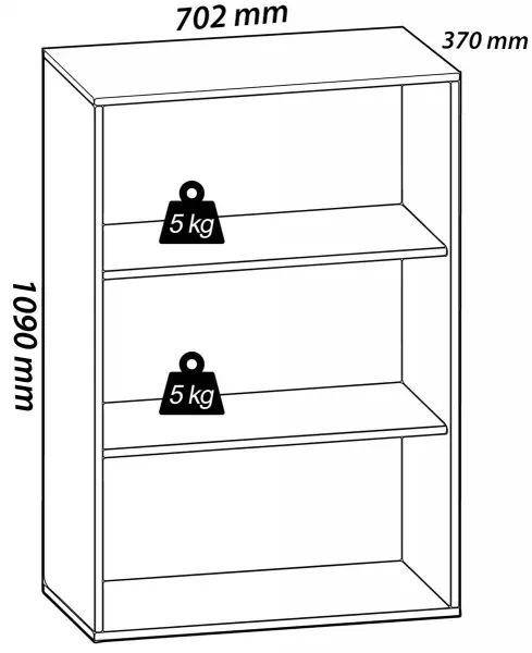 VCM Botník Lona XL 5dílný, buk