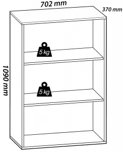 VCM Botník Lona XL 5dílný, buk