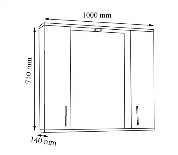 VCM Zrcadlová skříňka Silora XL 100 cm, bílá