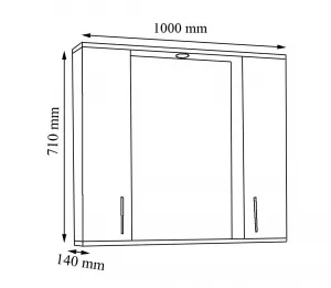 VCM Zrcadlová skříňka Silora XL 100 cm, bílá