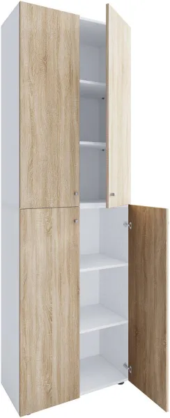 VCM Botník Lona 2XL s otočnými dvířky, bílý
