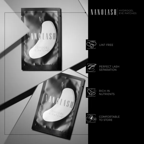 Nanolash Hydrogel Eye Patches hydrogélové vankúšiky na predĺženie mihalníc 100 ks