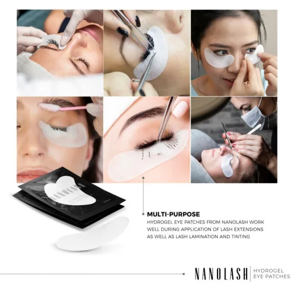 Nanolash Hydrogel Eye Patches hydrogélové vankúšiky na predĺženie mihalníc 100 ks