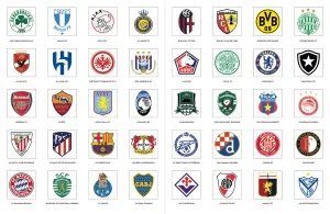 Svetové futbalové kluby so samolepkami