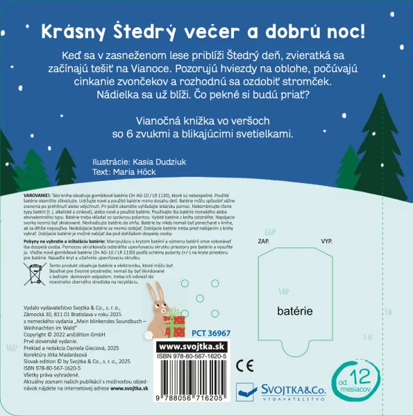 Moja blikajúca zvuková knižka Vianoce v lese