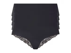 esmara® Dámske bezšvové nohavičky, 5 kusov (XS (32/34), čierna)
