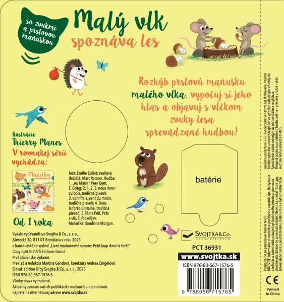 Malý vlk spoznáva les - so zvukmi a prstovou maňuškou