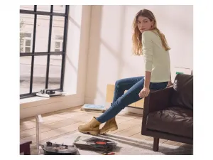 esmara® Dámske tričká s dlhým rukávom (biela/navy modrá, S (36/38))
