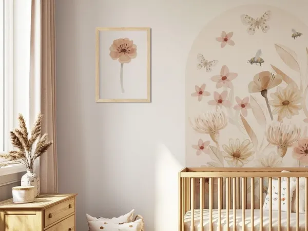 Nástenná samolepka OBLÚK do detskej izby LUČNÉ KVIETI Zvoľte rozmer: 60 x 110 cm
