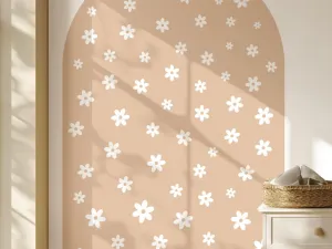 Nástenná samolepka OBLÚK do detskej izby KVETY béžová Zvoľte rozmer: 60 x 110 cm