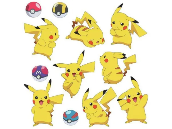 Samolepka na stenu s motívom PIKACHU