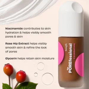 Benefit The POREfessional Foundation tekutý rozjasňujúci make-up s niacínamidom odtieň 21C Dynamic 30 ml