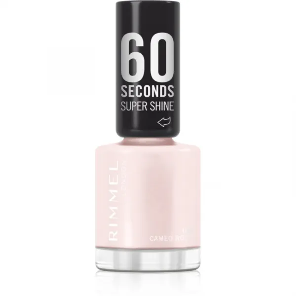 Rimmel 60 Seconds Super Shine lak na nechty odtieň 108 Cameo Rose 8 ml