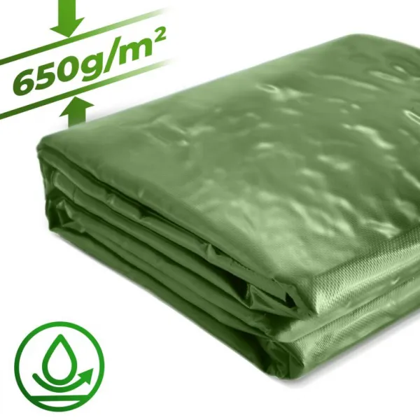 JAGO Plachta 650 g/m², hliníkové oká, zelená, 4 x 8 m