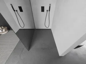 MEXEN/S - Kioto Sprchová zástena WALK-IN 120 x 200, zrkadlové 8 mm, grafit kartáčovaná 800-120-101-66-50